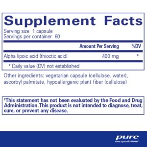 Alpha Lipoic Acid 400 mg. 60's - Image 3