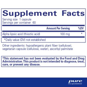 Alpha Lipoic Acid 100 mg. 60's - Image 3