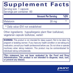 Melatonin 20 mg. 60's - Image 3
