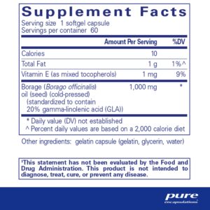 Borage Oil 1,000 mg 60's softgel - Image 3