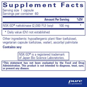NSK-SD (Nattokinase) 100 mg. 60's - Image 3