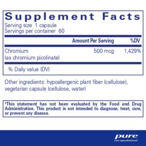 Chromium (picolinate) 500 mcg. 60's - Image 3