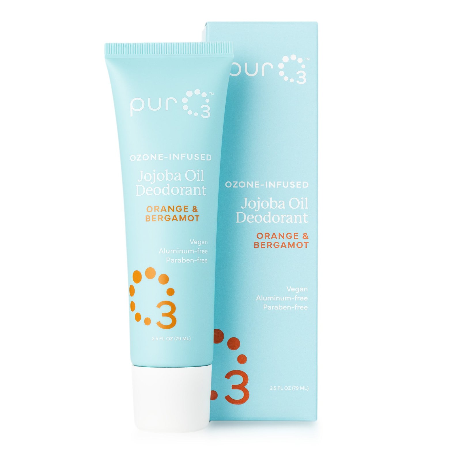 Ozone Infused Jojoba Oil Roll On Deodorant   Orange & Bergamot